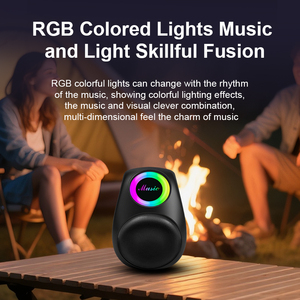 Facile à transporter RVB lumières colorées Musicand 50W BT haut-parleur HiFi qualité sonore Mini haut-parleur avec batterie au lithium ternaire 4000mAH - Product Image 3