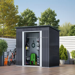 야외용 금속 창고, 잠금 가능한 문과 환기구가 있는 다목적 정원 도구 보관 창고 - Product Image 1