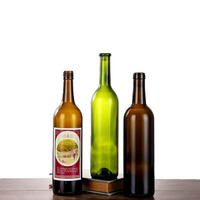 700ml 750ml sérigraphie bouteille de vin en verre en gros conception personnalisée coloré 750ml bouteille de vin de vodka en verre