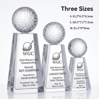 Trophée en cristal biseauté personnalisé, design globe diamanté, pour tournois scolaires et sportifs professionnels