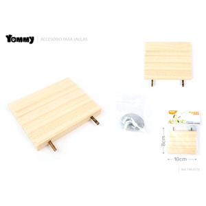 แท่นไม้ครึ่งวงกลมยอมมี่ ขนาด 13 ซม. สำหรับกรงนกและสัตว์ฟันแทะ - Product Image 5