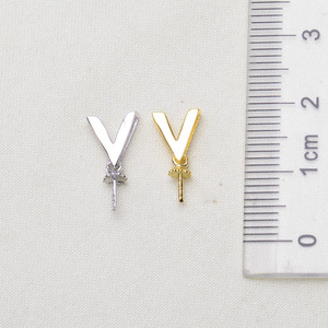 จี้เงินแท้ WENCHI S925 รูปทรงตัววี สำหรับทำสร้อยคอ DIY ใส่ลูกปัดกลมขนาด 7-11 มม. สำหรับผู้หญิง รุ่น 10641 ผลิตในจีน - Product Image 2