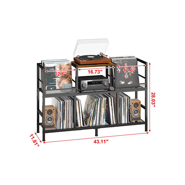 Three-slot Vinyl Record Storage Stand Vinyl Record Holder