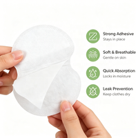 Protège-aisselles jetables pour hommes et femmes, coussinets anti-transpiration faciles à utiliser, conçus pour une protection tout au long de la journée.