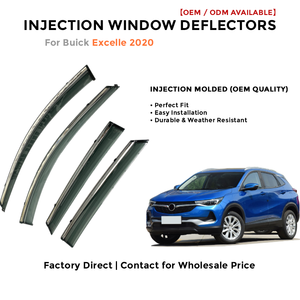 Injection Side Window Deflectors Visor Rain Guards for Buick Excelle 2020 Wind Deflector Auto Accessories - Product Image 2