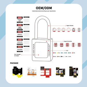 <span class=keywords><strong>Cadenas</strong></span> de sécurité industriel haute sécurité multicolore avec anse en nylon <span class=keywords><strong>à</strong></span> <span class=keywords><strong>clé</strong></span>, conception antivol durable pour usage industriel - Product Image 5