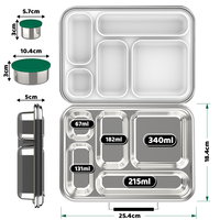 Dongguan pour la vente en gros de boîtes à lunch bento réutilisables en acier inoxydable 304 avec couvercle en PP mignon pour l'école, le bureau, les enfants