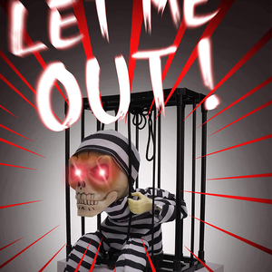 Halloween Trang trí nội thất chống đỡ với cảm biến chuyển động đáng sợ lồng Tù Nhân Ma Ám nhà trang trí Halloween trang trí - Product Image 2