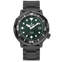 Montres mécaniques automatiques de style professionnel, vente en gros, marque blanche, en acier inoxydable, avec cadran en cristal saphir, résistantes à l'eau