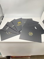 Carpeta con Ranura para Tarjetas de 18PT y 16PT, Formato A4/A5, con Logotipo Dorado Personalizado, para Ferias Comerciales, Educación, Hoteles, Hospitales, Presentaciones y Documentos