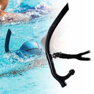 Tuba de plongée en apnée professionnel pour adultes, tuba frontal en silicone, tube respiratoire sec, tube respiratoire humide, confortable et durable - Product Image 1