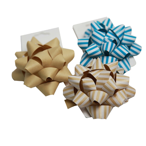 Nœud <span class=keywords><strong>étoile</strong></span> en papier kraft à rayures, pour décoration <span class=keywords><strong>de</strong></span> boîte-cadeau, 8 pièces - Product Image 4
