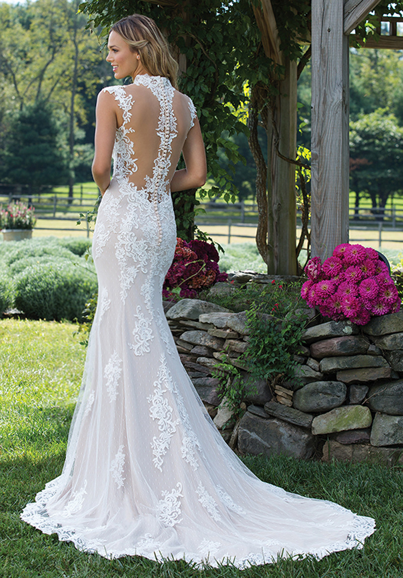 Shop Our Luxury Wed Prom High Neck Lace Bridal Gown