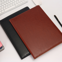 Portafolio de Cuero PU A4 con Clip, Carpeta con Logotipo Personalizado, Organizador de Documentos de Negocios