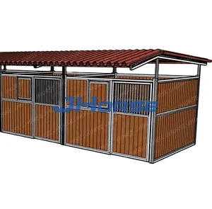 Customized Design 3.0/3.5/3.6/4.0m Horse Stable Barn Stalls with roof No Rusty hot dip galvanized