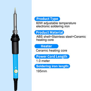 <span class=keywords><strong>Fer</strong></span> à <span class=keywords><strong>souder</strong></span> électronique à pointe stylo, puissance 60 <span class=keywords><strong>watts</strong></span>, température réglable, chauffe rapidement, outils de réparation - Product Image 4