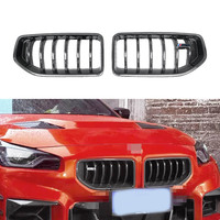 Gril Depan Model A Serat Karbon Kering Terbaru untuk BMW M2 G87 Aksesoris Eksterior Mobil