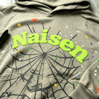 OEM Üretici Özel %100 Pamuk Vintage Asit Yıkama Sıçramalı Grafiti Harfli 450gsm Kapüşonlu Sweatshirt Y2K Günlük Erkekler İçin Kapüşonlu Sweatshirt