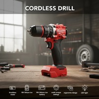 Juego de Destornilladores Inalámbricos OEM de 18 V y 9 en 1 con Batería y Cargador, Llave de Impacto Eléctrica Inalámbrica para Electricistas y Reparación de Automóviles