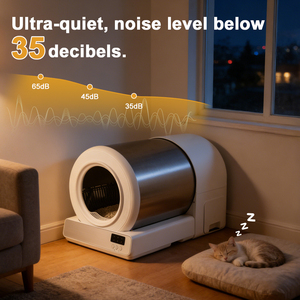 2025 Neues Design Intelligente automatische Katzen toilette APP-Steuerung Schnelle, einfache Reinigung Große, offene Edelstahl-Selbst reinigungs funktion - Product Image 5