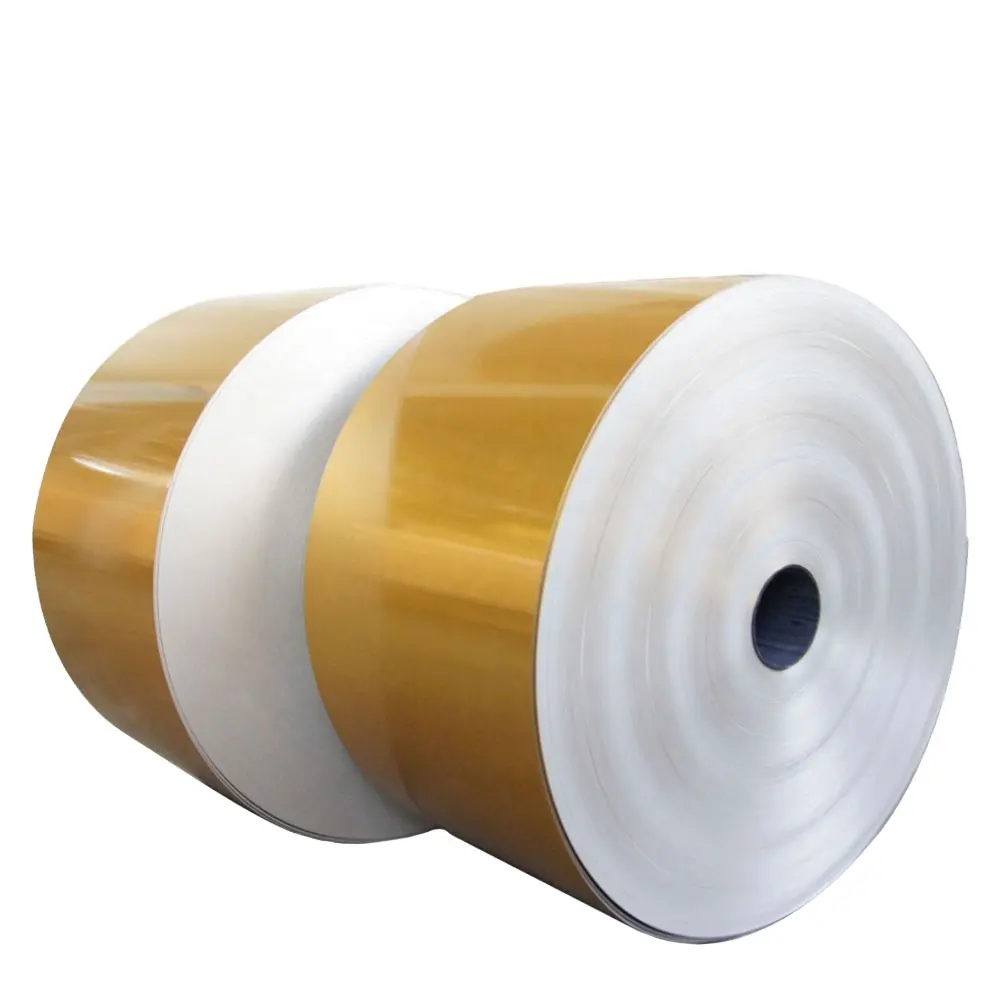 Lebensmittel verpackung Kithcen Gold lackierte Aluminium folie Jumbo Roll Rohmaterial für Aluminium folien rolle