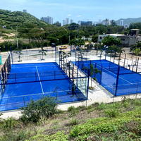10*20m Panoramique Padel Paddle Court De Tennis Cancha De Padel Durable Équipement De Padel