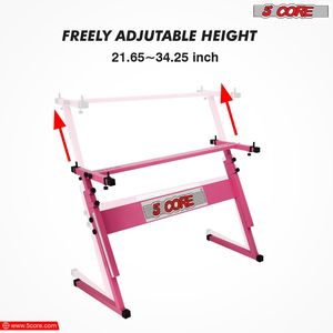 Soporte de Teclado Estilo Z de 5 Niveles, 54 Teclas, Ajustable, Plegable, de Aleación, para Acordeón y Piano - Product Image 4
