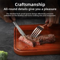 Plateau de service en bois massif d'acacia OEM&ODM, planche à découper de style occidental pour aliments cuits, steak et pain
