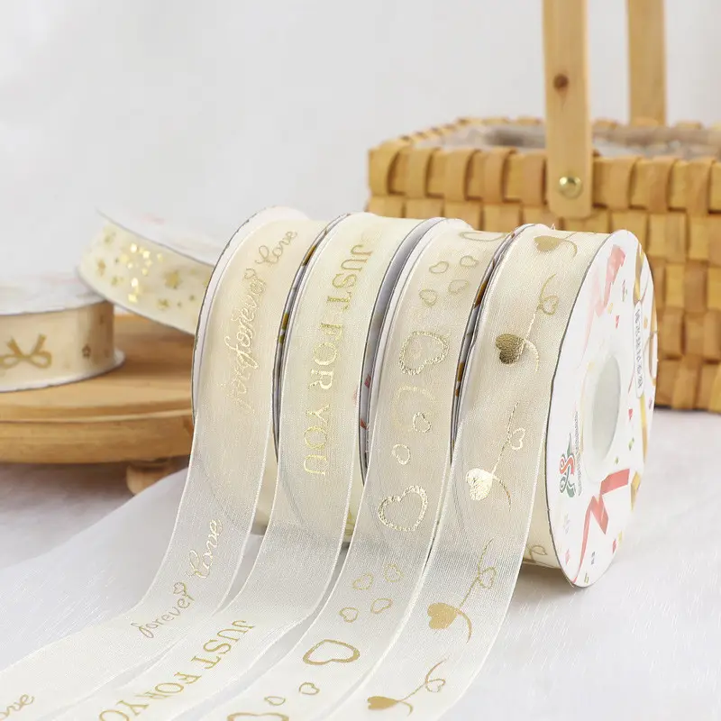 custom eco ribbon 2021 trending products custom gift ribbon 3d printing grosgrain ribbon