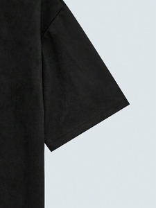 Camiseta de manga corta con estampado de letras retro para hombre, camiseta informal holgada con cuello redondo y hombros caídos, estilo unisex personalizable F10 - Product Image 5