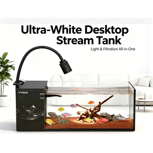 Aquarium de bureau ultra-clair Jinjing - Ensemble de filtration à cycle écologique complet - Product Image 4