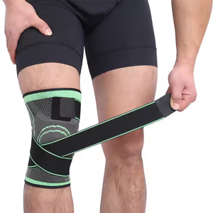 Venta al por mayor 3D de punto GYM Protect <span class=keywords><strong>Rodilleras</strong></span> <span class=keywords><strong>para</strong></span> <span class=keywords><strong>correr</strong></span> al aire libre Ciclismo Esquí Scooter Deportes Compresión Pierna Rodillera - Product Image 3