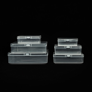 Multiple sizes Square Plastic Storage Transparent Container Boxes