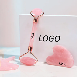 Groothandel Fabriek Lage Prijs Hoge Kwaliteit 100% Echte Natuurlijke Gezichtsmassage Tool Rozenkwarts Jade Roller Voor Gezicht