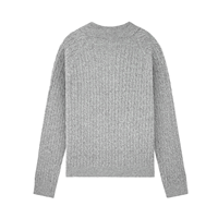 AiNear Vente en gros Conception de logo personnalisé OEM & ODM Pull décontracté à col montant gris pour homme 100% laine tricotée Fournisseur de pulls