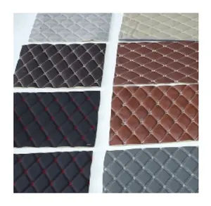 Factory price Quilted leather Faux leather for car interior and motorcycle upholstery