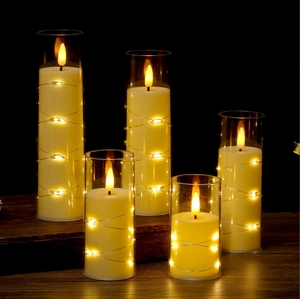 Nhà Máy Giá Acrylic Nhựa Trắng Ấm Đèn Đám Cưới Bữa Ăn Tối Giáng Sinh Trang Trí <span class=keywords><strong>LED</strong></span> Nến Pin Điện <span class=keywords><strong>LED</strong></span> Nến Ánh Sáng - Product Image 4