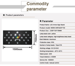 Vehicle-mounted15pcs Chất Lượng Cao 25 Chiếc Đèn Led Nhôm Cảnh Báo Mũi Tên Nhấp Nháy Bảng Mũi Tên Xe Tải Năng Lượng Mặt Trời LED - Product Image 4