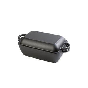 Casserole de camping avec logo personnalisé en gros 2 en 1 double combo poêle profonde en fonte <span class=keywords><strong>rectangulaire</strong></span> casserole pour four hollandais pour pain - Product Image 4