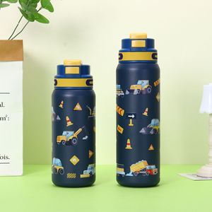 New 316 Stainless Steel Vacuum Thermos Cup Large Capacity 600ml 800ml Gradient Color Portable Handle <strong>Drinking</strong> Water <strong>Bottle</strong> - Product Image 4