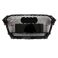 2013-2016 Audi A4 B8 Kit Carrosserie RS4 ABS Noir Brillant Grille Maille S4/RS4 Boutique Forme Nid D'abeille Modifiée Haute Qualité Facile