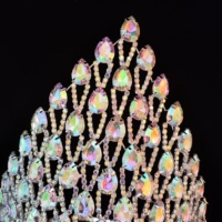 Grande couronne Big AB Crystal Beauty Pageant Crown Royal Queen Crown
