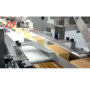 Machine d'emballage automatique en forme de croissant, pour gâteaux et pain, 200g, four à onde horizontale, système d'emballage de clés, solution
