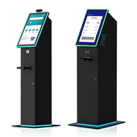 MHY Kiosque ATM vertical de 21,5 pouces pour la gestion et le retrait d'espèces, avec prise en charge SDK et multi-OS (Windows/Android/Linux), pour la vente de billets, en métal