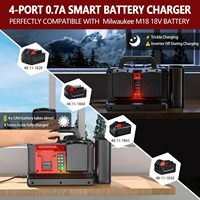 Convertisseur de puissance à onde sinusoïdale pure 500W pour batterie Milwaukee, 18V, 2 prises AC, ports USB/Type-C, convertisseur DC 18V vers AC
