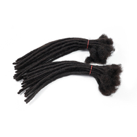 0.8cm épaisseur 10 pouces Extension permanente de cheveux humains Dreadlock Extension naturelle noire faite à la main Loc Extension de cheveux pour le tressage