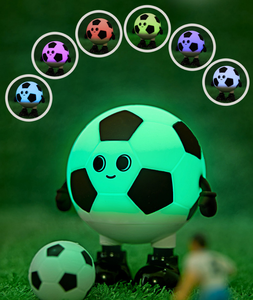 Small Silicone Soccer <b>Ball</b> Night Light With Warm Colorful Lights Touch Control <b>LED</b> Bedroom Kids baby Nursing Football Lamp - Product Image 2