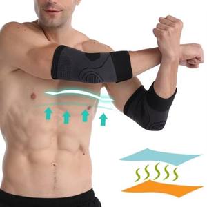 Protège-coudes respirant à compression avec logo personnalisé, respectueux de la peau, pour l'entraînement physique, les sports quotidiens et le soutien articulaire - Product Image 5
