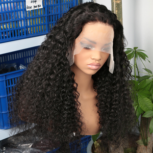 Parrucca 13x6 con pizzo trasparente, capelli Remy, baby hair, onda profonda, capelli brasiliani, pre-organizzati, <span class=keywords><strong>ricci</strong></span>, senza colla, anti-caduta, da <span class=keywords><strong>donna</strong></span> - Product Image 3