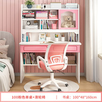 Venta Directa de Fábrica, Muebles para Habitación, Escritorio Grande para Niños, Mesa de Estudio Azul para Niños, Escritorio de Computadora para Estudiantes con Cajón